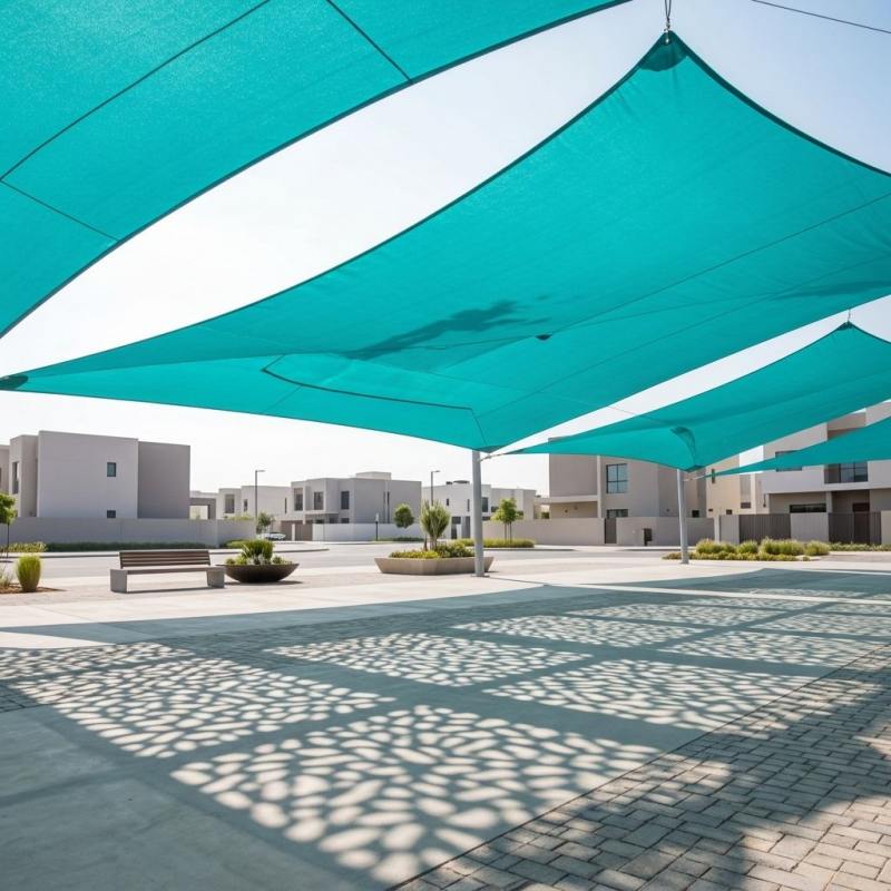Sonnensegel, 100 % reines HDPE, UV-blockierende, durchlässige Netzmarkise